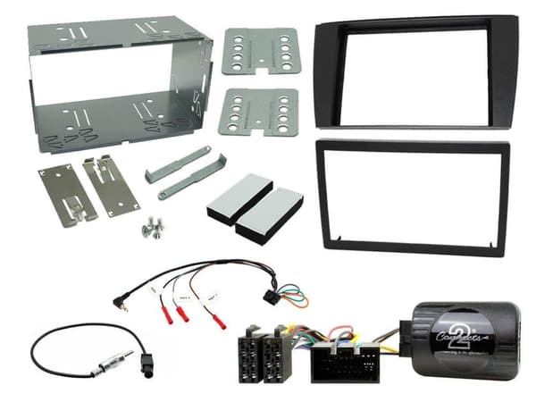 CTKJG01 DARK GREY DOUBLE DIN FACIA STEERING CONTROLS FOR JAGUAR X-TYPE S-TYPE