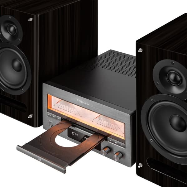 Kruger&Matz KM1995 HiFi-järjestelmä (A-luokan vahvistin, CD, USB, Bluetooth, DAB+-digitaaliradio, FM)