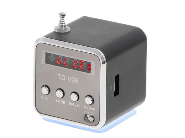 Bärbar batteriradio Bluetooth LCD-högtalare TD-V26