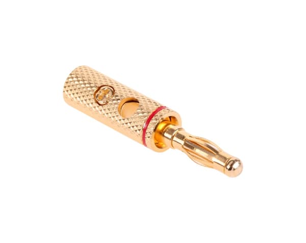Guld bananplugg SS2-2136 (svart/röd)