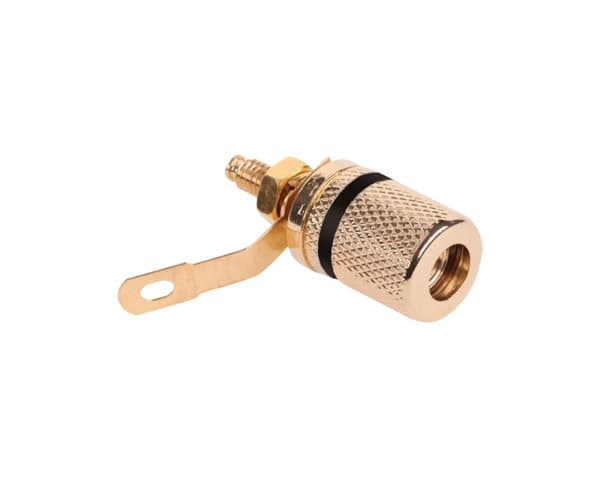 Banana Socket Mount Black Gold Metal