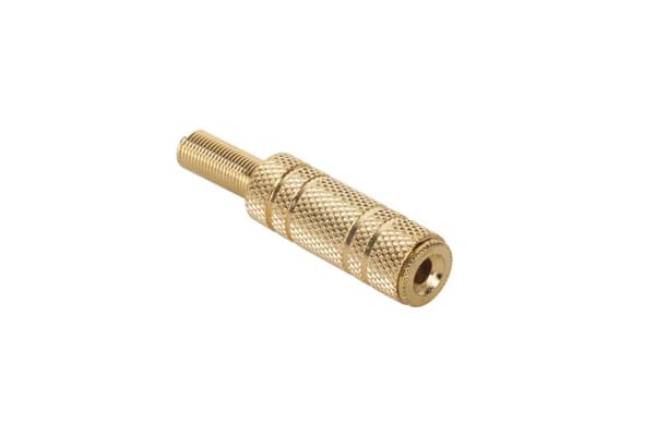 Jack fatning 3,5 mm guldkabel