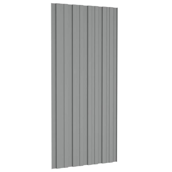 vidaXL tagplader 12 stk. 100x45 cm galvaniseret stål grå