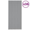 Miniatyrbilde 1 av 7: vidaXL Takplater 36 stk grå 100x45 cm galvanisert stål