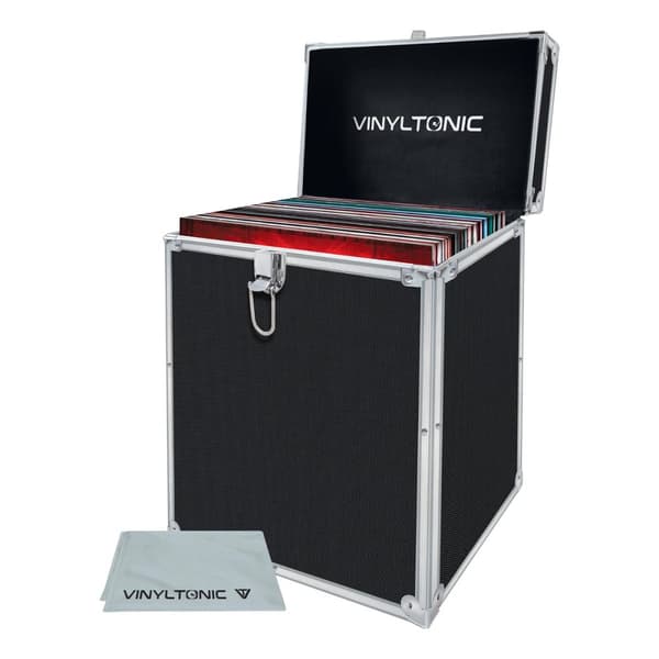 Vinylväska / Flightcase Aluminium - Svart