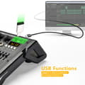 Miniatyrbild 5 av 5: Freeboss ljudmixer, 6 kanaler, Bluetooth-anslutning,EU PLUG