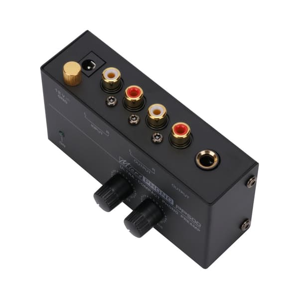 Phono Förförstärkare, Ultra-kompakt Design, Mångsidiga RCA- och TRS-utgångar
