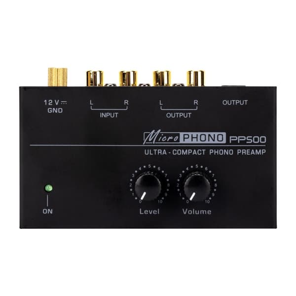 Phono Förförstärkare, Ultra-kompakt Design, Mångsidiga RCA- och TRS-utgångar