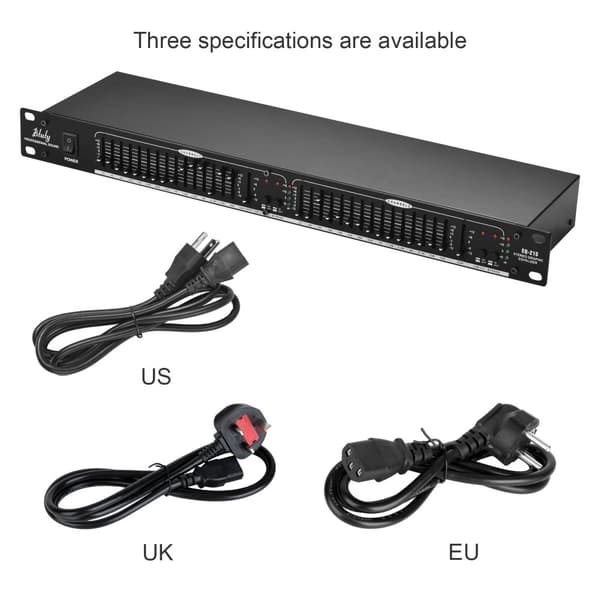 15-bands equalizer, dubbelkanalsdesign, rackmonterbar,EU