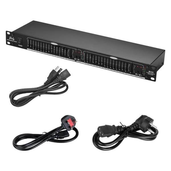 15-bands equalizer, dubbelkanalsdesign, rackmonterbar,EU
