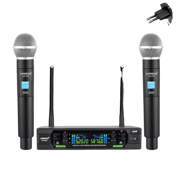 UHF Trådlös Mikrofon, 40m Arbetsområde, Kardioid Dynamisk,EU-kontakt