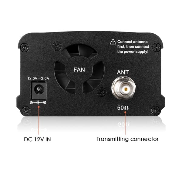 Trådløs FM-sender, 1W/7W udgang, 76-108MHz frekvensområde