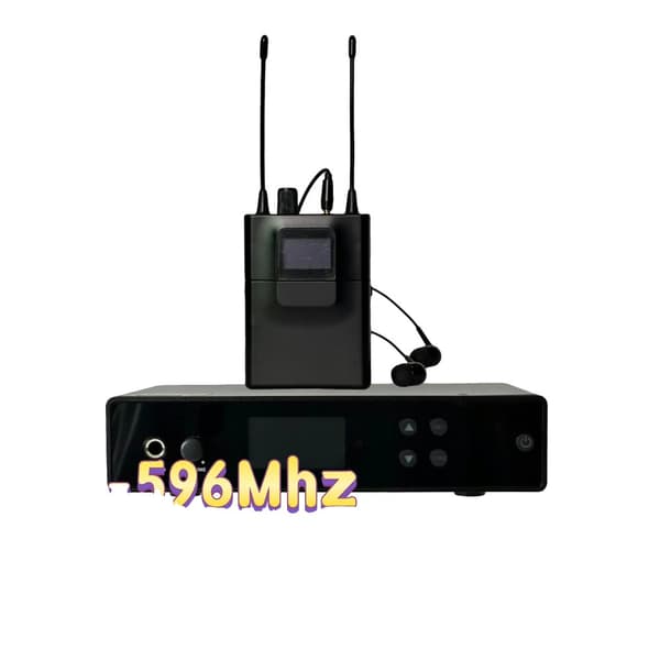 Trådløst In-Ear Overvågningssystem, 572-596 MHz Frekvensområde, 1-8 Kanalmuligheder,500MHz x 1 Modtager
