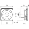 Miniatyrbild 2 av 2: Visaton FRWS 5 SC - 8 Ohm 2 tum 5 cm Bredbandshögtalarelement 4 W 8 Ω Svart Magnetisk skärmning