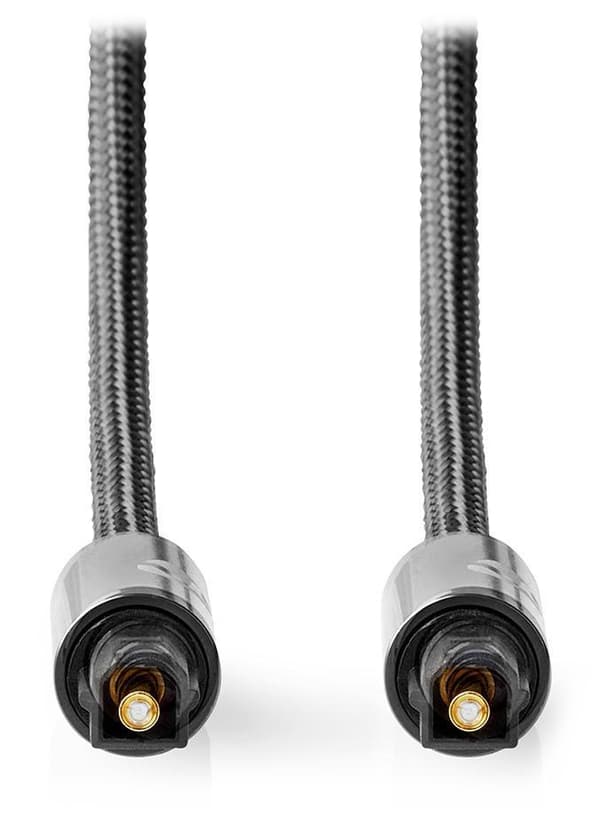 NEDIS PROFIGOLD optický audio kabel/ TosLink zástrčka - TosLink zástrčka/ bavlna/ šedý/ BOX/ 1m