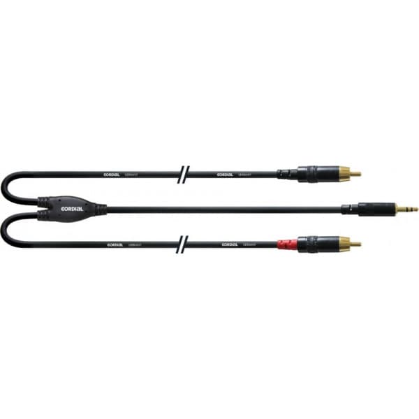 Cordial LONG - signal kabel, 3,5 mm - 2 x RCA, 3 m
