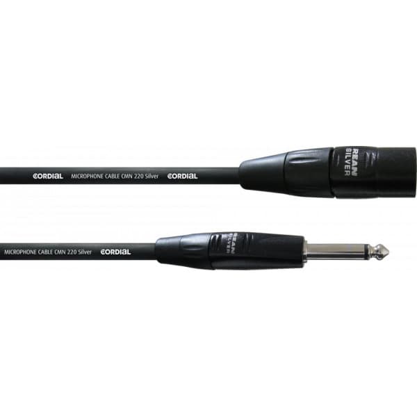 Cordial Silver Line 6,3 mm han-han-XLR-audiokabel, 7,5 m