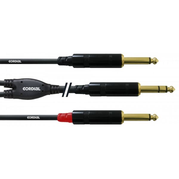 Cordial 6,3 mm - 2 x 6,3 mm - audio kabel, 3 m