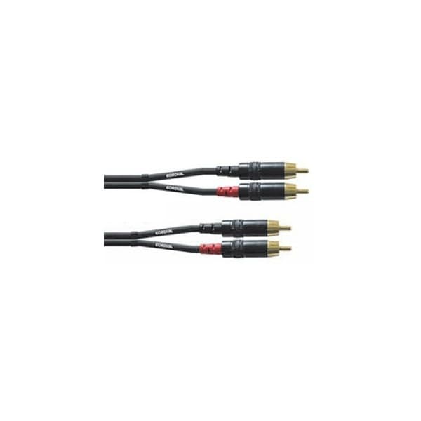 Cordial 2 x RCA uros - 2 x RCA uros -kaapeli, 1,5 m