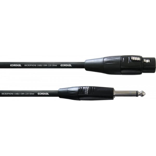 Cordial Silver Line -6,3 mm - XLR F -signalkabel, 5 m
