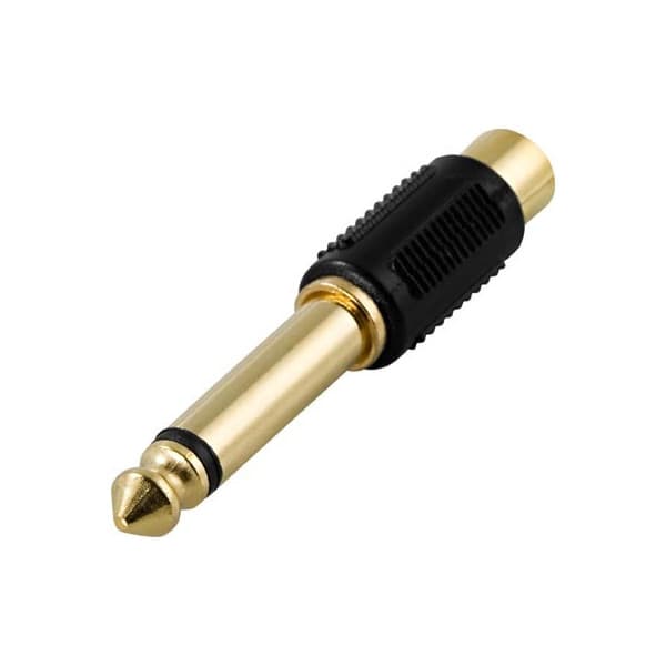 DELTACO 6,3mm mono hane - RCA hona adapter