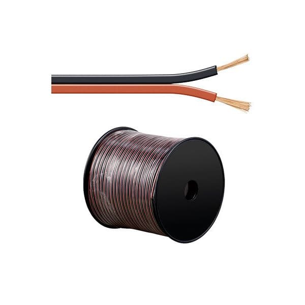 Goobay kaiutinkaapeli, 2x0.75mm, 100.0m, kelassa, musta/punainen
