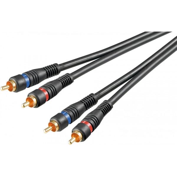 Goobay 2 x RCA - 2 x RCA -ljudkabel, 0,2 m