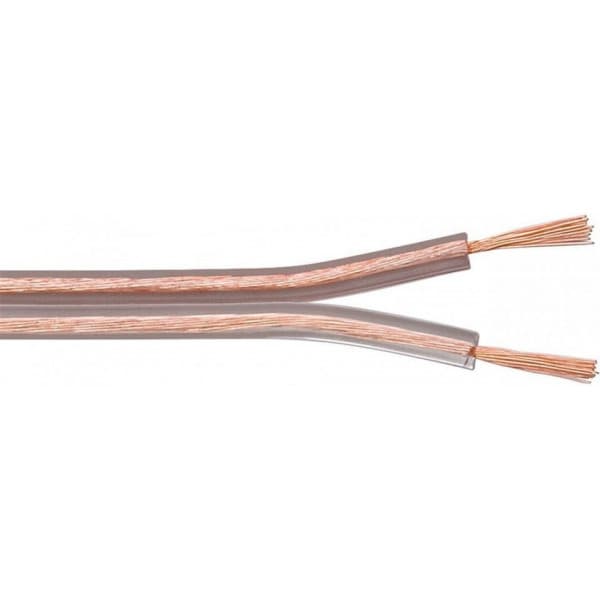 Goobay högtalarkabel, 2 x 4 mm, 50,0 m, transparent, på rulle