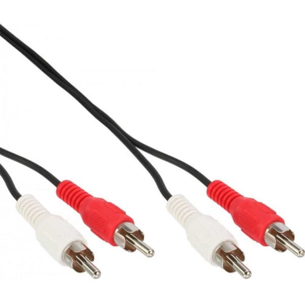 InLine 2 x RCA han - 2 x RCA han kabel, 5 m
