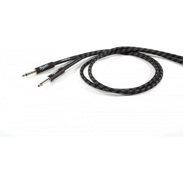 PROEL flettet instrumentkabel, 5m, sort-hvid