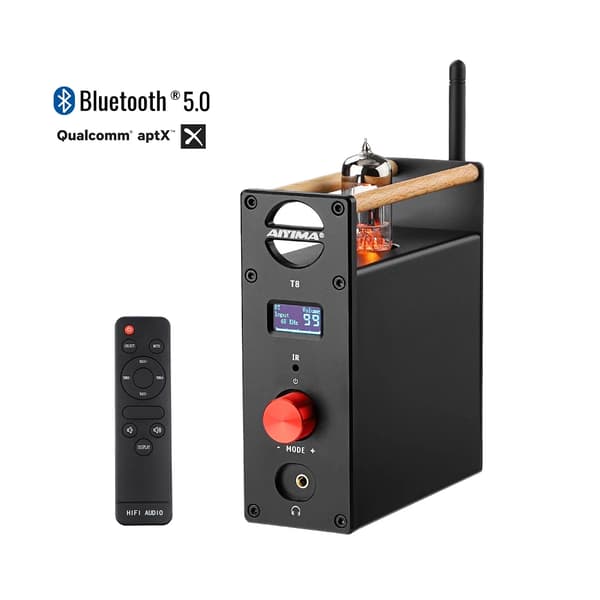T8-putkivahvistin, Bluetooth 5.0, Qualcomm aptX -tuki,12V EU:lla