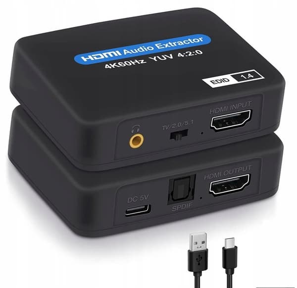 HDMI 2.0 TOSLINK Extractor OPTICAL CONVERTER JACK AUX HDCP 4K