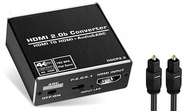 HDMI 2.0 TOSLINK EXTRACTOR ARC 5.1 HDCP KONVERTER