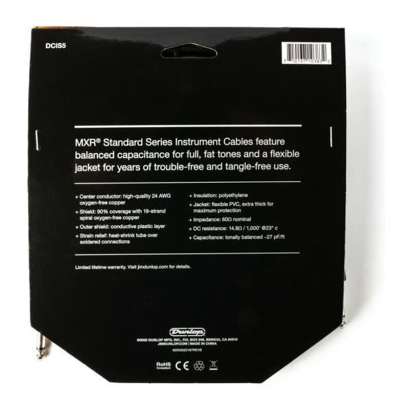 MXR Standard-instrumentkabel 1,5 m, sort