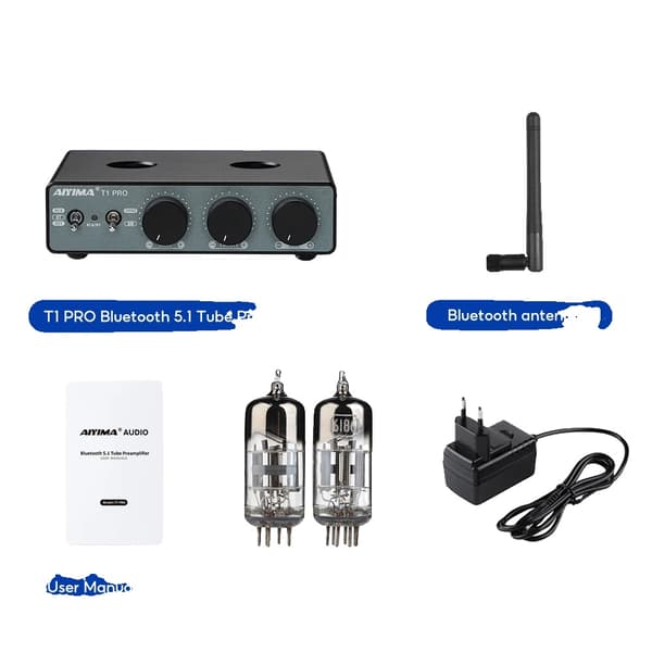 Putkivahvistin, Bluetooth 5.1 -yhteys, matala vääristymä,Mukana DC12V EU-pistoke