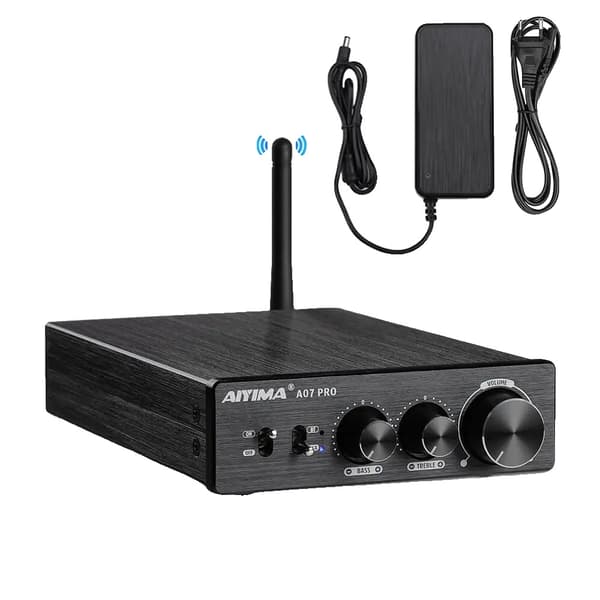 Bluetooth-förstärkare, 300W * 2 utgångseffekt, stöder APTX HD,Med DC48V EU-kontakt