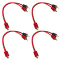 Miniatyrbillede 3 af 11: 4 stk bil rca 1 kvinde 2 han adapter y splitter højttaler lydkabel 20 cm lang til enhed med 3,5 mm jackstik