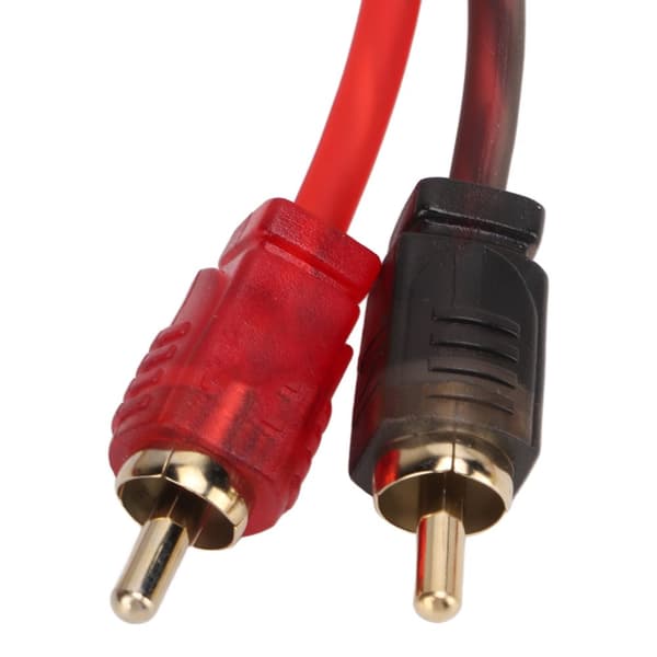 4 stk bil rca 1 kvinde 2 han adapter y splitter højttaler lydkabel 20 cm lang til enhed med 3,5 mm jackstik