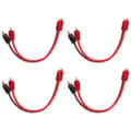 Miniatyrbillede 2 af 11: 4 stk bil rca 1 kvinde 2 han adapter y splitter højttaler lydkabel 20 cm lang til enhed med 3,5 mm jackstik