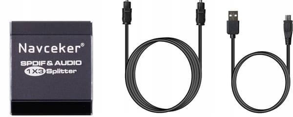 AUDIO SPLITTER 1x3 SPDIF TOSLINK OPTISK SPLIT