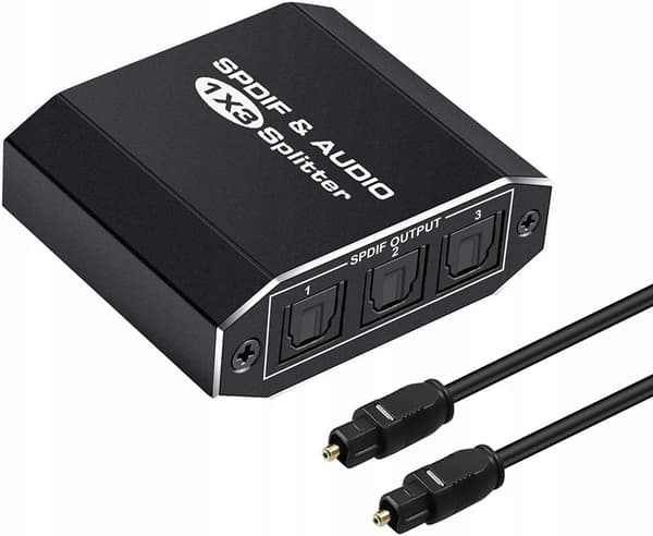 AUDIO SPLITTER 1x3 SPDIF TOSLINK OPTISK SPLIT