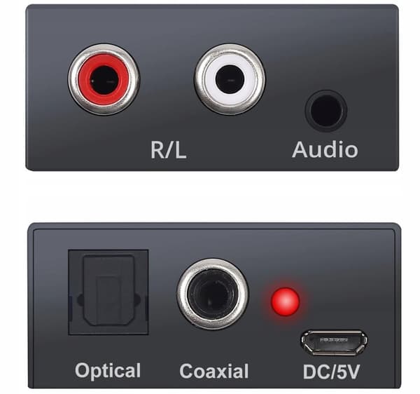 CINCH 2xRCA TILL TOSLINK ANALOG/DIGITAL KONVERTERARE