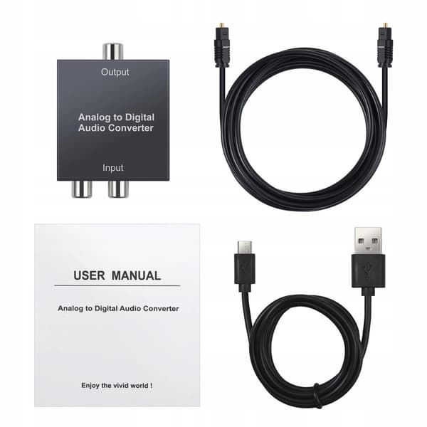 CINCH 2xRCA TILL TOSLINK ANALOG/DIGITAL KONVERTERARE