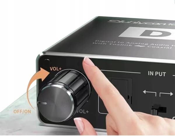 KONVERTER FORSTÆRKER TOSLINK COAXIAL 2x CINCH DAC