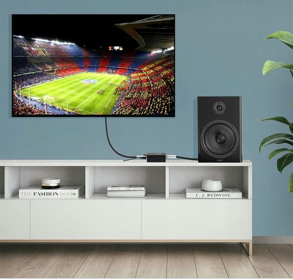 KONVERTER FORSTÆRKER TOSLINK COAXIAL 2x CINCH DAC
