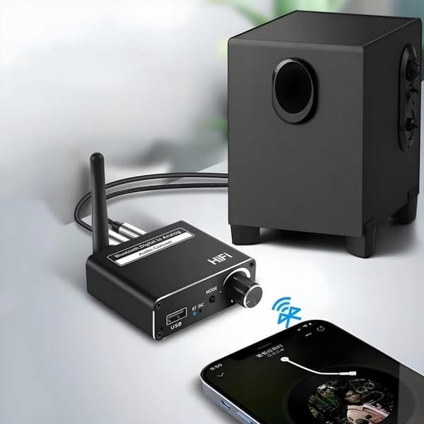 BLUETOOTH SÄNDARE 5.0 LJUDOMVÄNDARE DAC 5.1 BT MOTTAGARE CINCH AUX USB