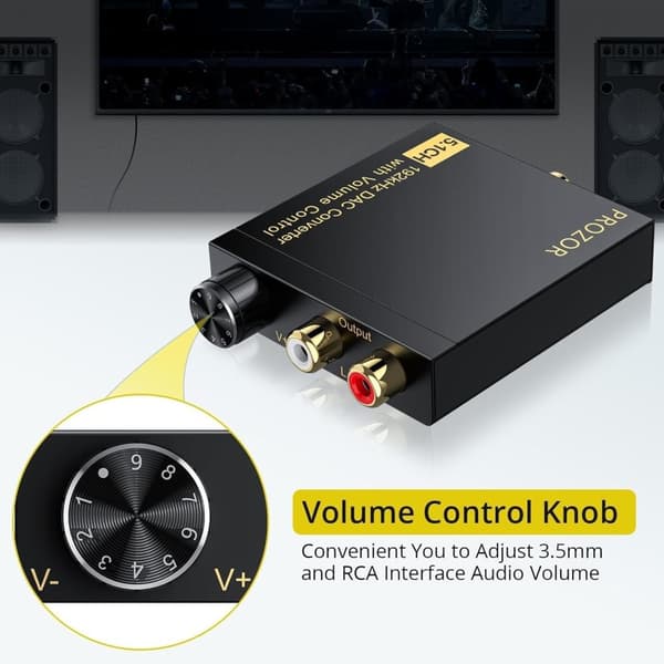NÖRDIC Digital till Analog DAC 192Khz 5.1CH Koaxial Toslink DTS Dolby AC3