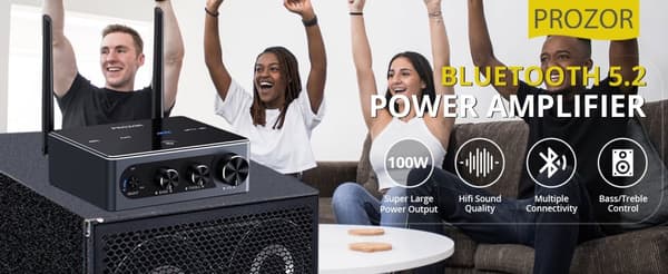 NÖRDIC Bluetooth 5.2 Hi-Fi forsterker 192khz/24Bit 2x100W
