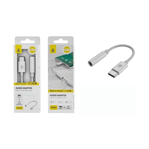 Jc Nb1473 Blanco - Adapter för ljud Usb-c (han) till Jack 3.5mm (hon)
