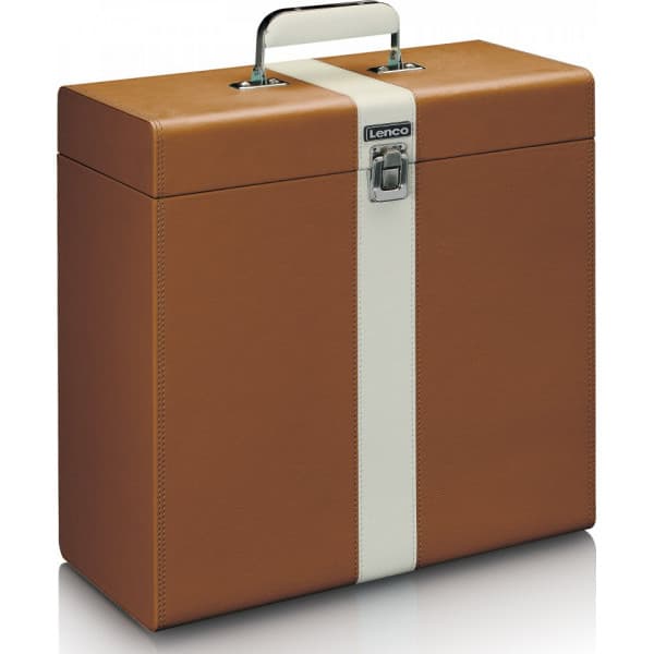 Lenco TTA-301 -beskyttelsespose til vinylplader, brun/hvid